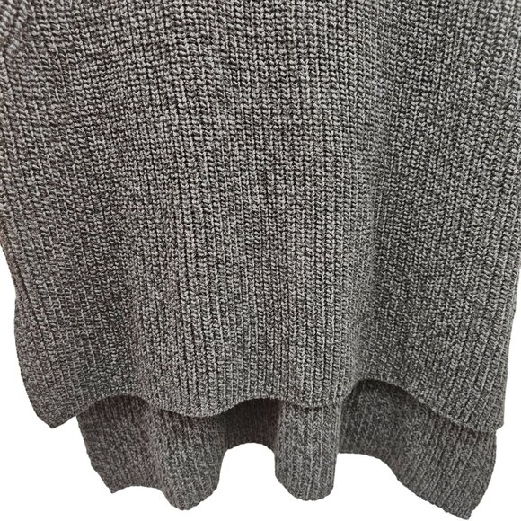 Bize Knitwear Women's Charcoal & Orange Colorblock Cold Shoulder Knit Sweater Si - Picture 4 of 10